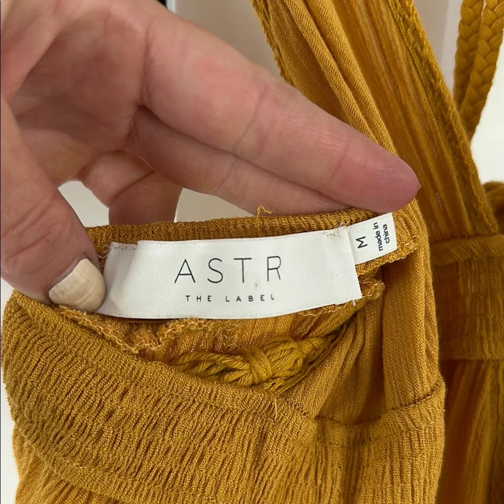 Astr Mustard Yellow Halter Maxi Dress - Picture 3 of 5